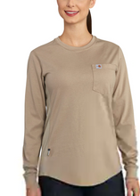 Load image into Gallery viewer, Womens Fire Resistant Crew Neck Long Sleeve - Carhartt - Khaki