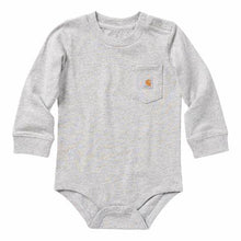 Load image into Gallery viewer, Kids Long Sleeve Body Suit - Carhartt - Pocket - Grey