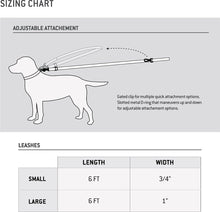 Load image into Gallery viewer, Size Chart for the Tradesman Leash By Carhartt