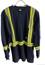 Load image into Gallery viewer, Mens IFR Striped Shirt - Henley - Navy