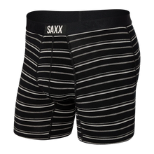 Load image into Gallery viewer, Mens Vibe Super Soft Boxer Brief - SAXX - Black Coast Stripe