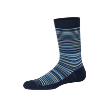 Load image into Gallery viewer, Mens Crew Socks - SAXX - Navy Stripe