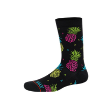 Load image into Gallery viewer, Mens Crew Socks - SAXX - Pineapple Flip Black