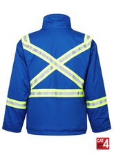 Load image into Gallery viewer, FR Winter Bomber Blue Back