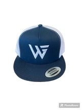 Load image into Gallery viewer, Mens Trucker Hat - Work Life Workwear - Navy and White