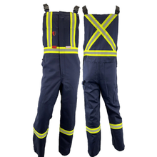 Load image into Gallery viewer, Mens Fire Resistant Hi Viz Summer Bib Overalls - Atlas - 3072 - Navy