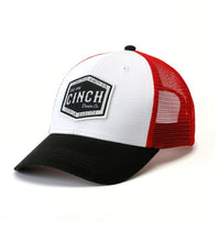 Load image into Gallery viewer, flexfit trucker cap - Cinch - red black white front