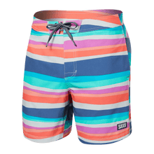 Load image into Gallery viewer, Mens Betawave Boardshort - SAXX - 7 inch inseam - horizontal line pattern
