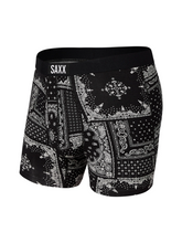 Load image into Gallery viewer, Mens Vibe Super Soft Boxer Brief - SAXX - Black Bandana Republic - Front