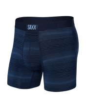 Load image into Gallery viewer, Mens Vibe Super Soft Boxer Brief - SAXX - Variegated Stripe Martime Blue - Front