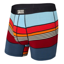 Load image into Gallery viewer, Mens Vibe Super Soft Boxer Brief - SAXX - Navy Super Stripe