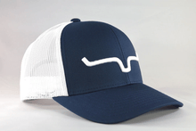 Load image into Gallery viewer, Mens Weekly Trucker Hat - Kimes - Blue and White