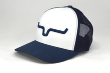 Load image into Gallery viewer, Mens Weekly Trucker Hat - Kimes - White and Navy