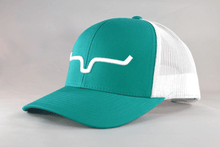 Load image into Gallery viewer, Mens Weekly Trucker Hat - Kimes - White and Teal