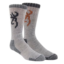 Load image into Gallery viewer, Unisex Poplar Boot Socks - Browning - 2 Pack - Charcoal and Black
