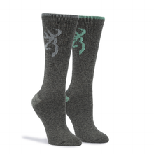 Load image into Gallery viewer, Unisex Poplar Boot Socks - Browning - 2 Pack - Julep and Dark Grey
