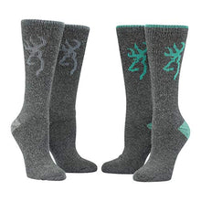 Load image into Gallery viewer, Unisex Poplar Boot Socks - Browning - 2 Pack - Julep and Dark Grey