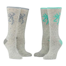 Load image into Gallery viewer, Unisex Poplar Boot Socks - Browning - 2 Pack - Julep and Light Grey