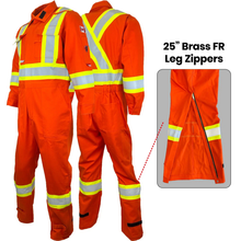 Load image into Gallery viewer, Atlas Guardian® FR/AR Coveralls w/ Leg Zippers 4&quot; Stripes
