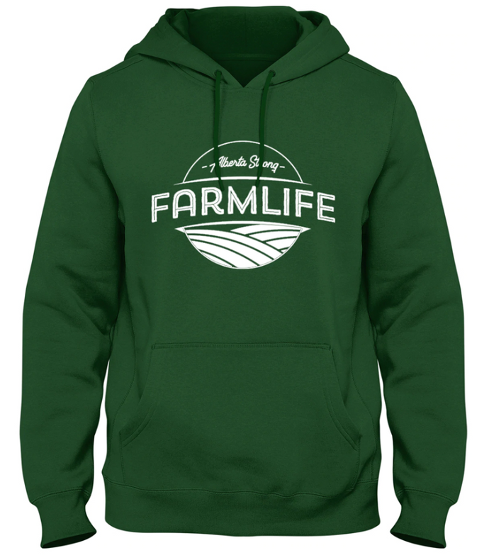 Mens Farm Life Hoodie - Alberta Strong - Green