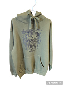 Alberta Strong - Strong & Free Hoodie - Green - Front