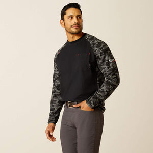 Ariat - FR Shirt - Camo Baseball Long Sleeve