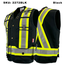 Load image into Gallery viewer, Mens Fire Resistant Surveyor Vest - Atlas - AR Protection - Black
