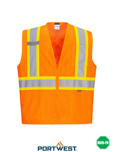 Hi-Vis Contrast Striped Vest - CA101