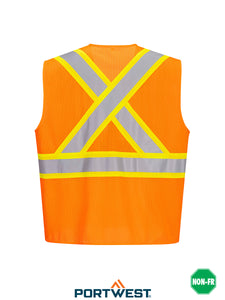 Hi-Vis Contrast Striped Vest - CA101