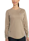 Womens Fire Resistant Crew Neck Long Sleeve - Carhartt - Khaki