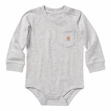 Load image into Gallery viewer, Kids Long Sleeve Body Suit - Carhartt - Pocket  - Grey
