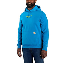 Load image into Gallery viewer, Mens Force Relaxed Fit Lightweight Hoodie - Carhartt - Graphic - Marine Blue

