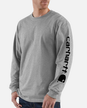 Load image into Gallery viewer, Mens Loose Fit Long Sleeve - Carhartt - Logo Sleeve - Grey
