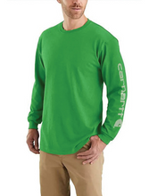 Load image into Gallery viewer, Mens Loose Fit Long Sleeve - Carhartt - Logo Sleeve - Holly Green
