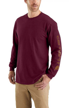 Load image into Gallery viewer, Mens Loose Fit Long Sleeve - Carhartt - Logo Sleeve - Port
