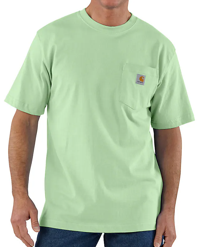 Mens Loose Fit Heavyweight Short-Sleeve Pocket T-shirt - Carhartt - Tender Greens