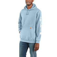 Load image into Gallery viewer, Clearance - Mens Loose Fit Midweight Hoodie - Carhartt - Logo Sleeve - Baby Blue
