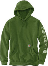Load image into Gallery viewer, Mens Loose Fit Midweight Logo Sleeve Graphic Hoodie - Carhartt - Green
