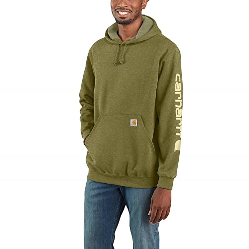 Clearance - Mens Loose Fit Midweight - Carhartt - Logo Sleeve - Sage