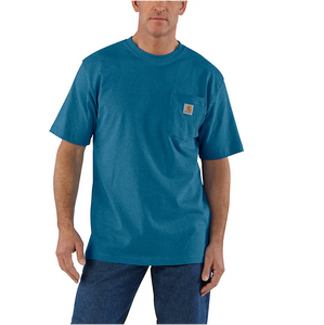 Mens Loose Fit Short Sleeve T Shirt - Carhartt - K87 - Deep Lagoon