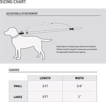 Load image into Gallery viewer, Size Chart for the Tradesman Leash By Carhartt
