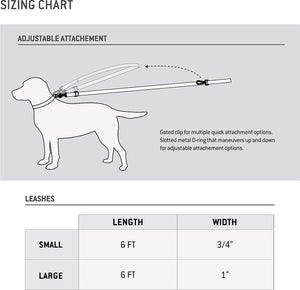 Size Chart for the Tradesman Leash By Carhartt