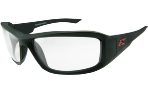 Safety Glasses - Edge Eyewear - Brazeau - Clear Lens Black Frame