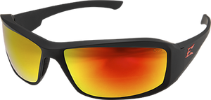Safety Glasses - Edge Eyewear - Brazeau - Orange Lens Black Frame