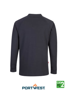 Bizflame Antistatic Crew Neck Navy Back