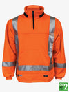 Flame Resistant Hi Vis - Striped Fleece Pullover - IFR - Orange