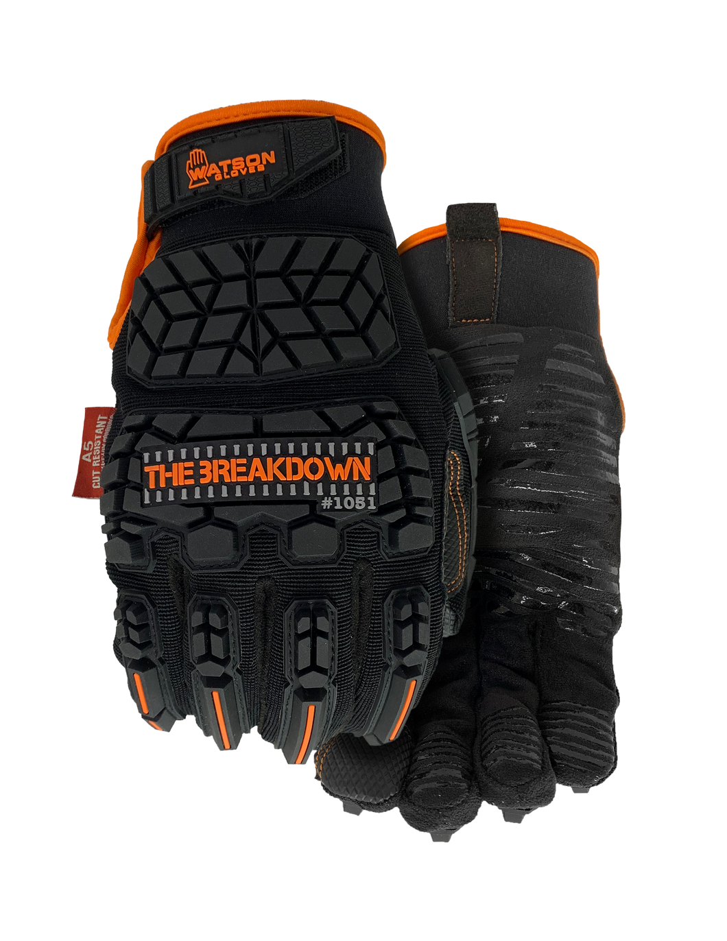 The Breakdown - Mens Gloves - Watson Gloves - Black and Orange
