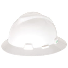 Load image into Gallery viewer, Slotted Full Brim Hard Hat - MSA V Gard - White 
