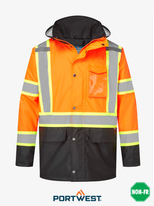 PortWest -  Hi-Vis X Back Contrast Winter Traffic Jacket - CA369