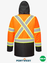 Load image into Gallery viewer, PortWest -  Hi-Vis X Back Contrast Winter Traffic Jacket - CA369
